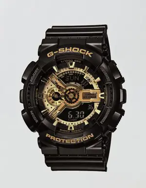 Casio G-Shock XL Analog Digital Resin Gold/Black Watch