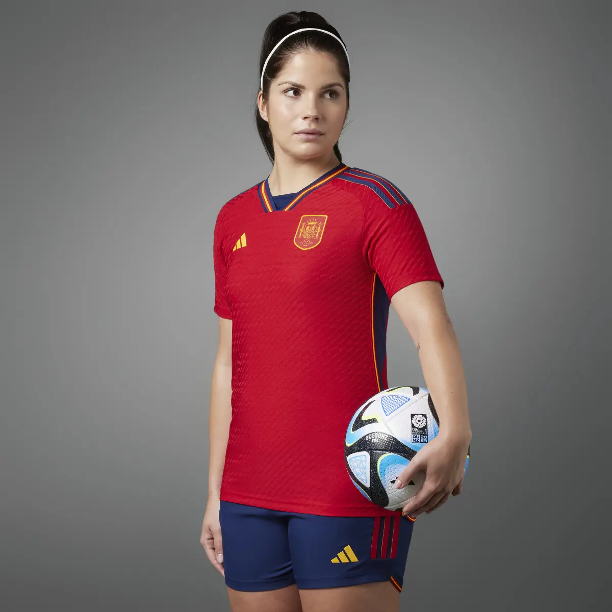 Adidas Spain Women's Team 22 Home Authentic Jersey. 1