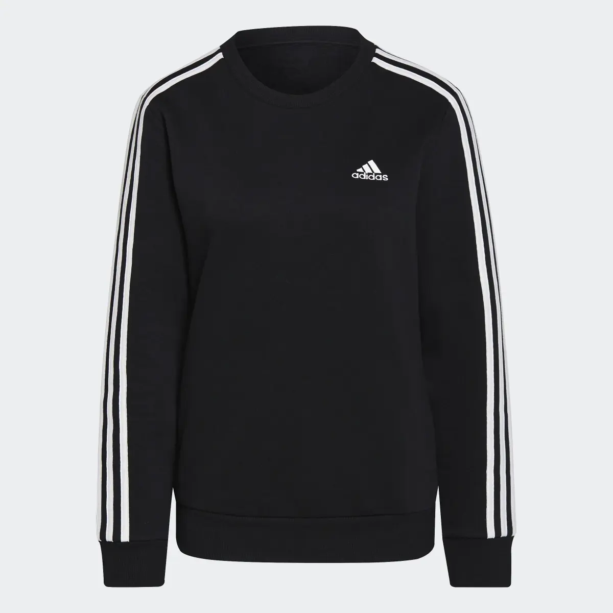 Adidas Essentials 3-Stripes Fleece Sweatshirt. 1