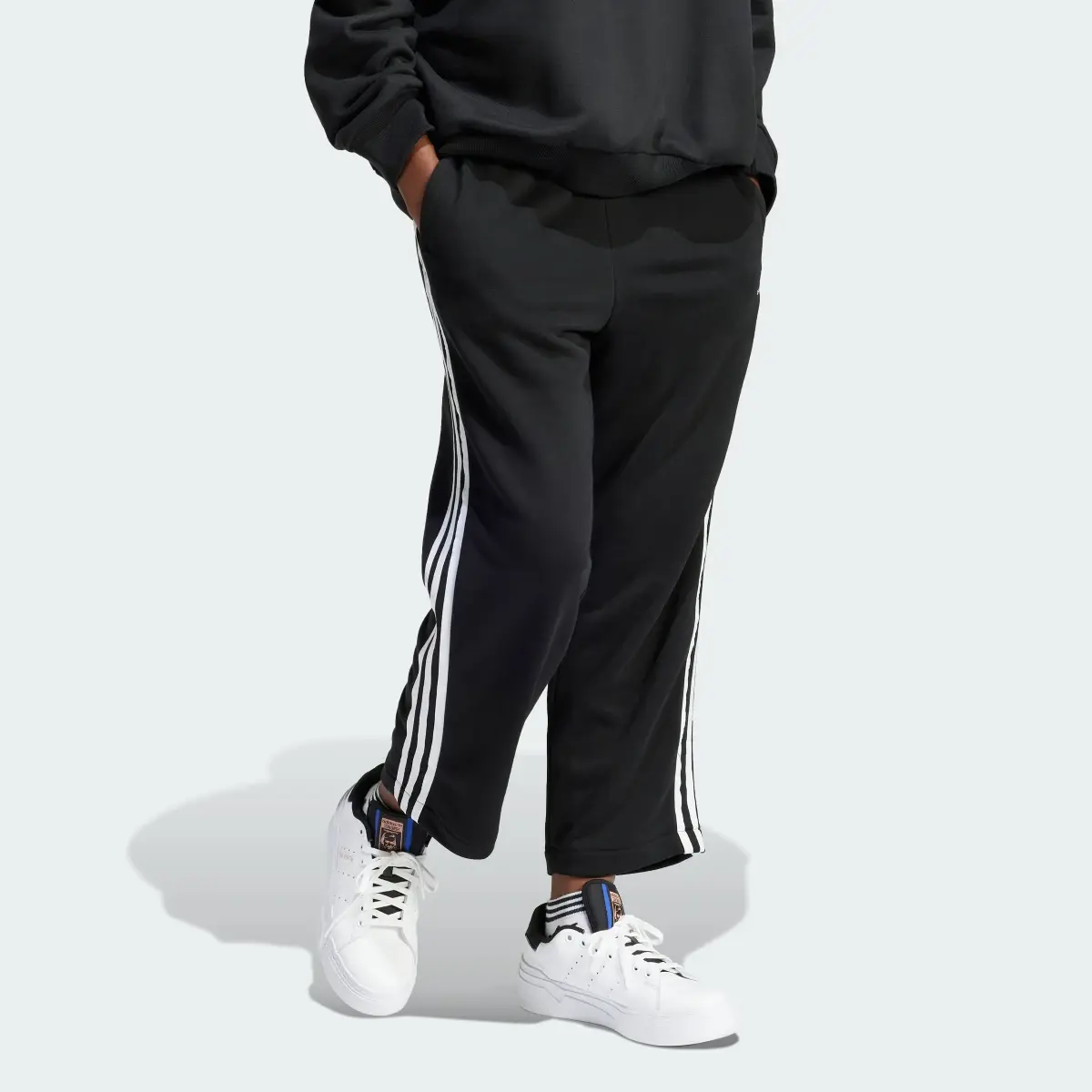 Adidas 3-Stripes Open Hem Loose Joggers. 3