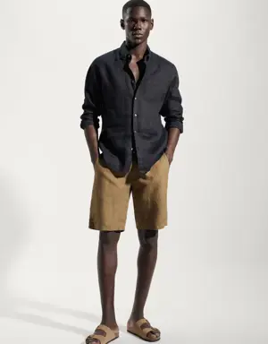 Mango 100% linen shorts