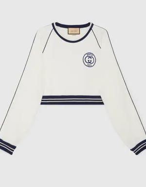 Cotton jersey sweatshirt with embroidery