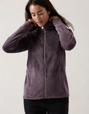 Athleta Double Cozy Karma Recover Full Zip purple