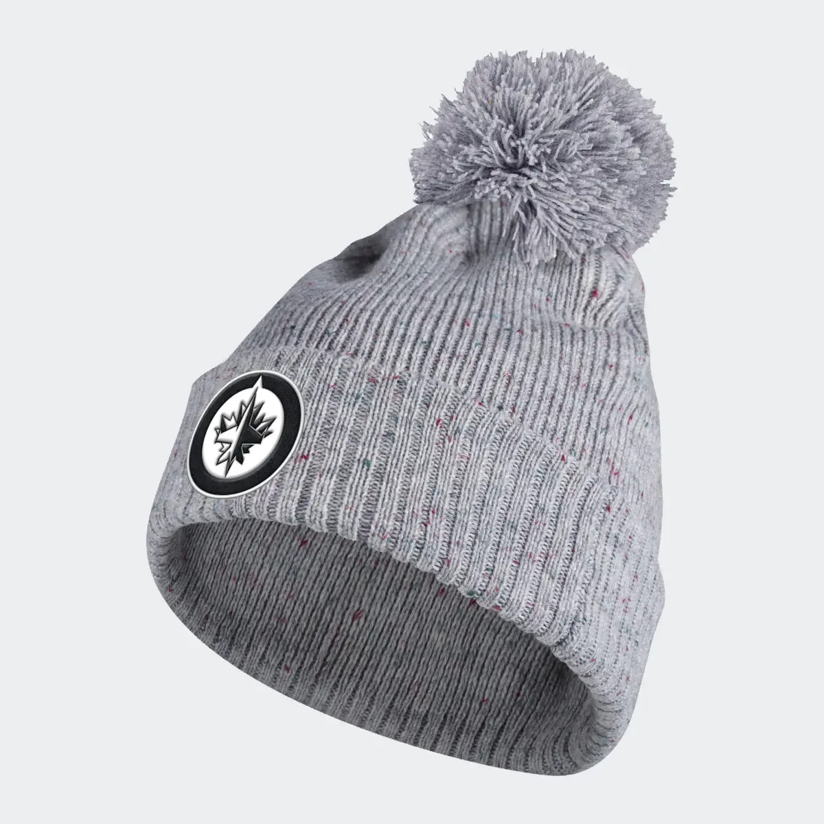 Adidas Jets Speckle Cuffed Pom Beanie. 2