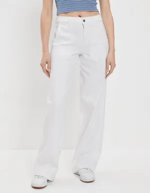 Stretch Super High-Waisted Baggy Wide-Leg Pant