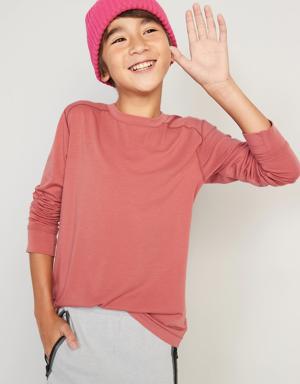 Beyond 4-Way Stretch Long-Sleeve T-Shirt for Boys red