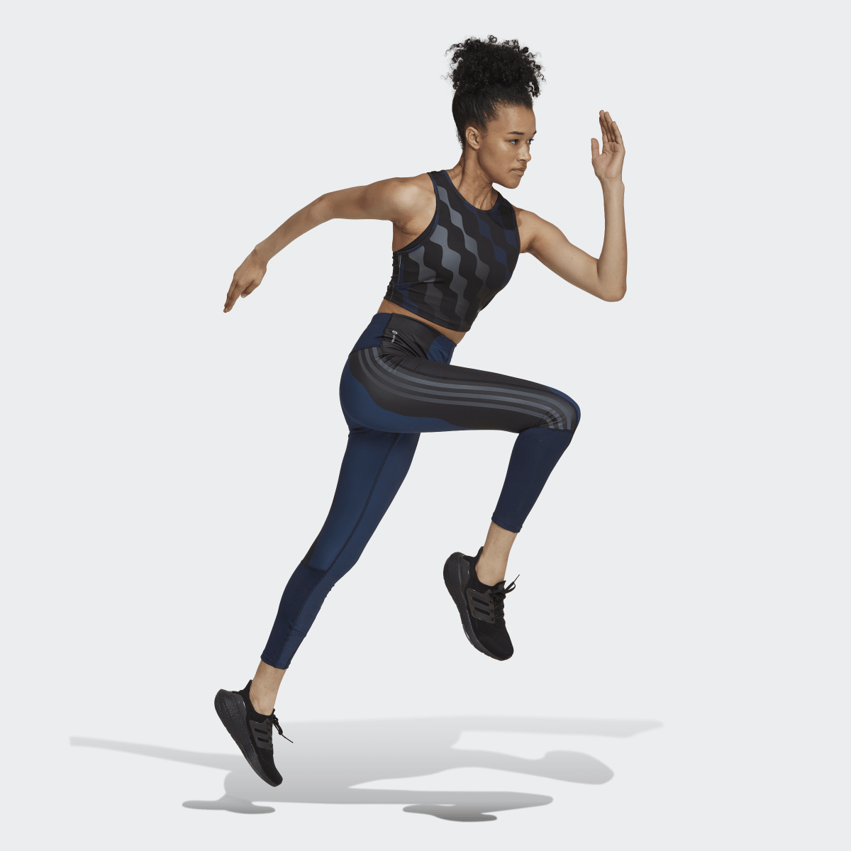 Adidas Marimekko Run Icons 3-Stripes 7/8 Running Leggings. 3