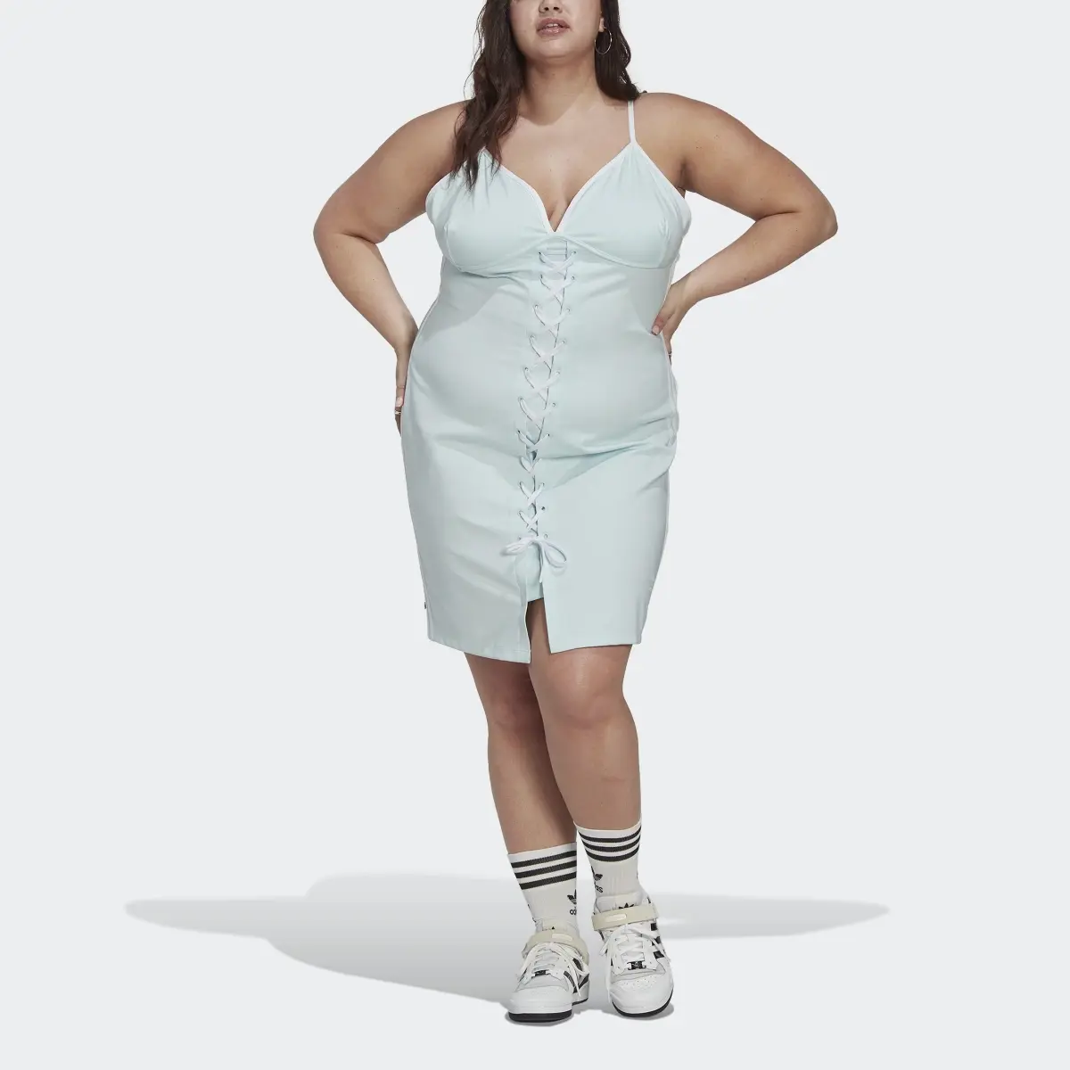 Adidas Always Original Laced Strap Dress (Plus Size). 1