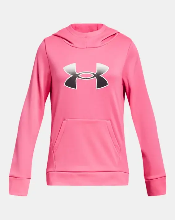 Under Armour Girls' Armour Fleece® Logo Hoodie. 1