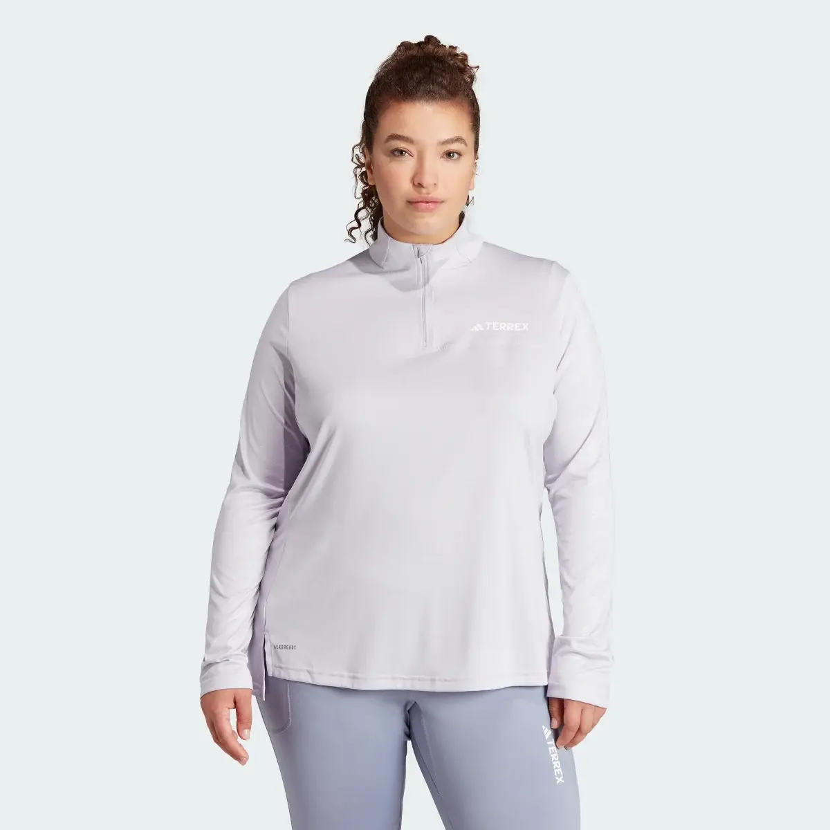 Adidas Terrex Multi Half-Zip Long Sleeve Tee (Plus Size). 2