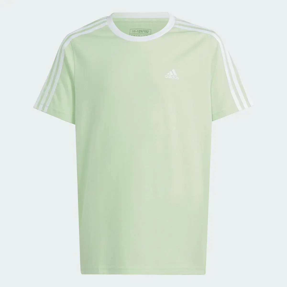 Adidas Playera Essentials 3 Franjas Algodón Holgada Corte Cuadrado. 1