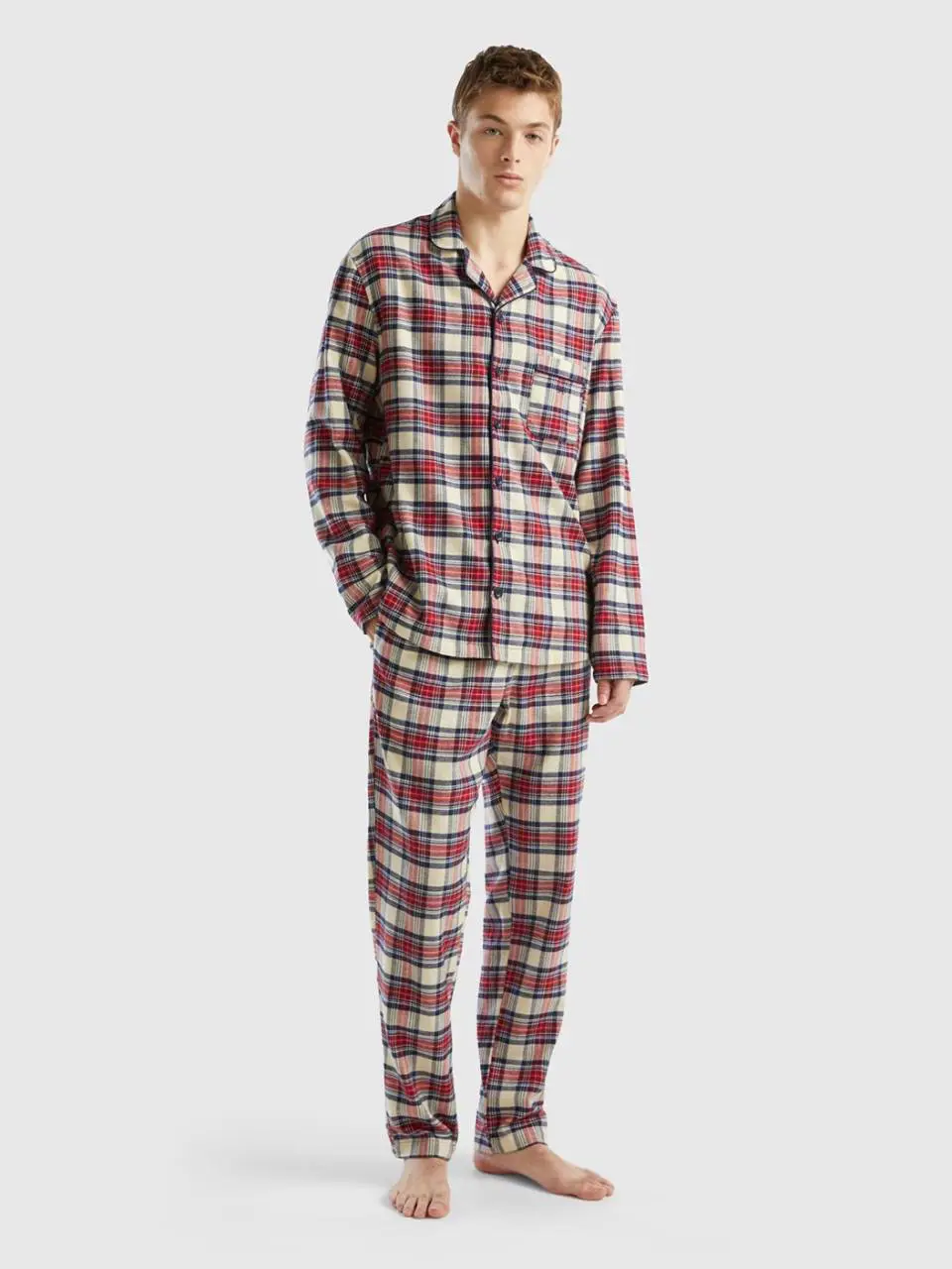 Benetton flannel tartan pyjamas. 1