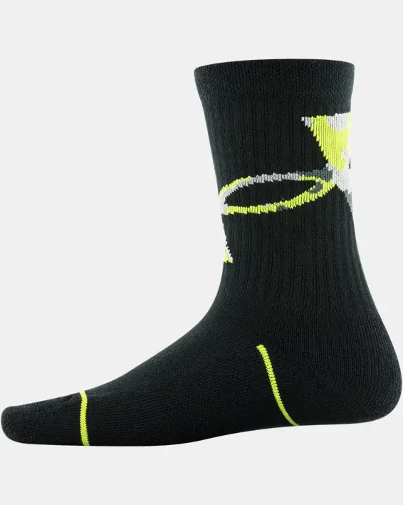 Under Armour Boys' UA Phenom 3-Pack Crew Socks. 2