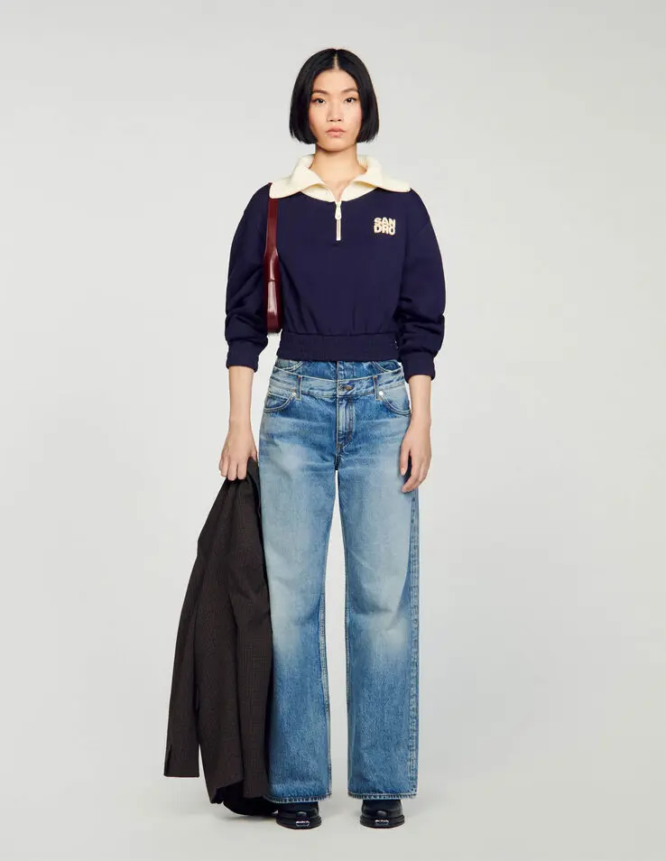 Sandro Cropped sweatshirt. 1