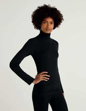Dik Yaka Tencel Sweatshirt
