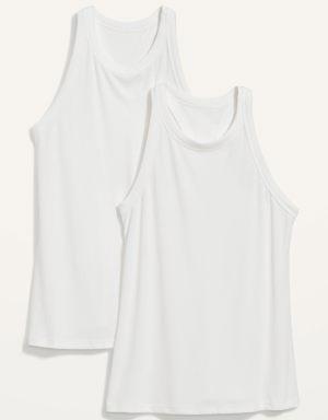 Old Navy UltraLite Rib-Knit Racerback Tank Top 2-Pack for Women white