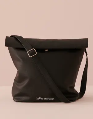 Faux Leather Lunch Bag