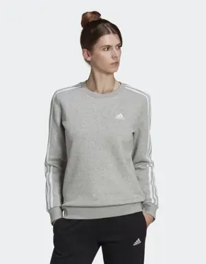 Essentials 3-Stripes Fleece Sweatshirt