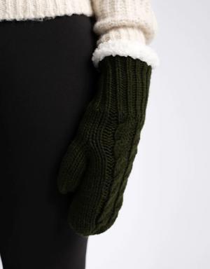 Green - Cozy Lined Mittens