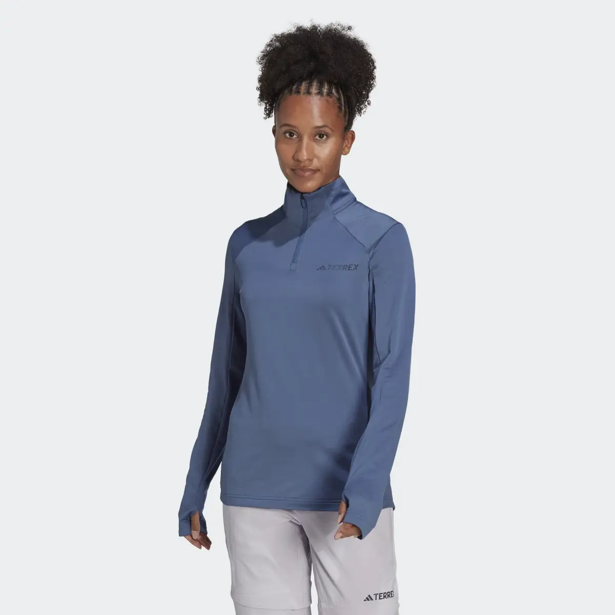 Adidas Sweatshirt em Fleece 1/2 Fecho Multi TERREX. 2