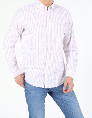 Somon Regular Fit Shirt Neck Erkek Uzun Kol Gömlek