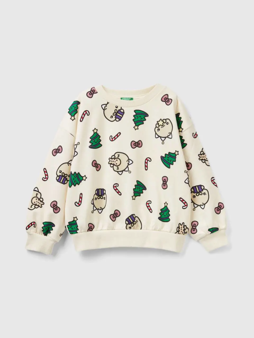 Benetton warm oversized fit christmas sweatshirt. 1