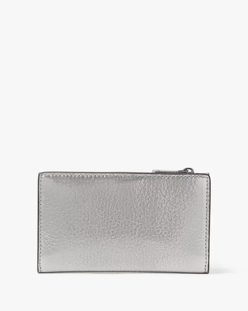 Kate Spade Morgan Bow Embellished Metallic Small Slim Bifold Wallet. 3