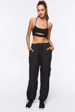 Forever 21 Forever 21 Active Toggle Drawstring Joggers Black. 2