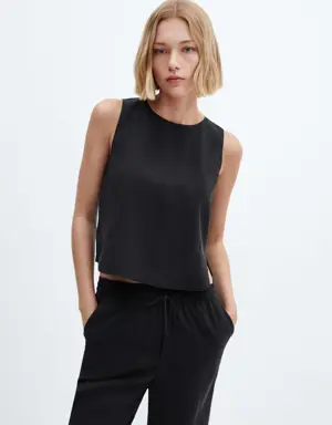 Modal blouse with wide straps