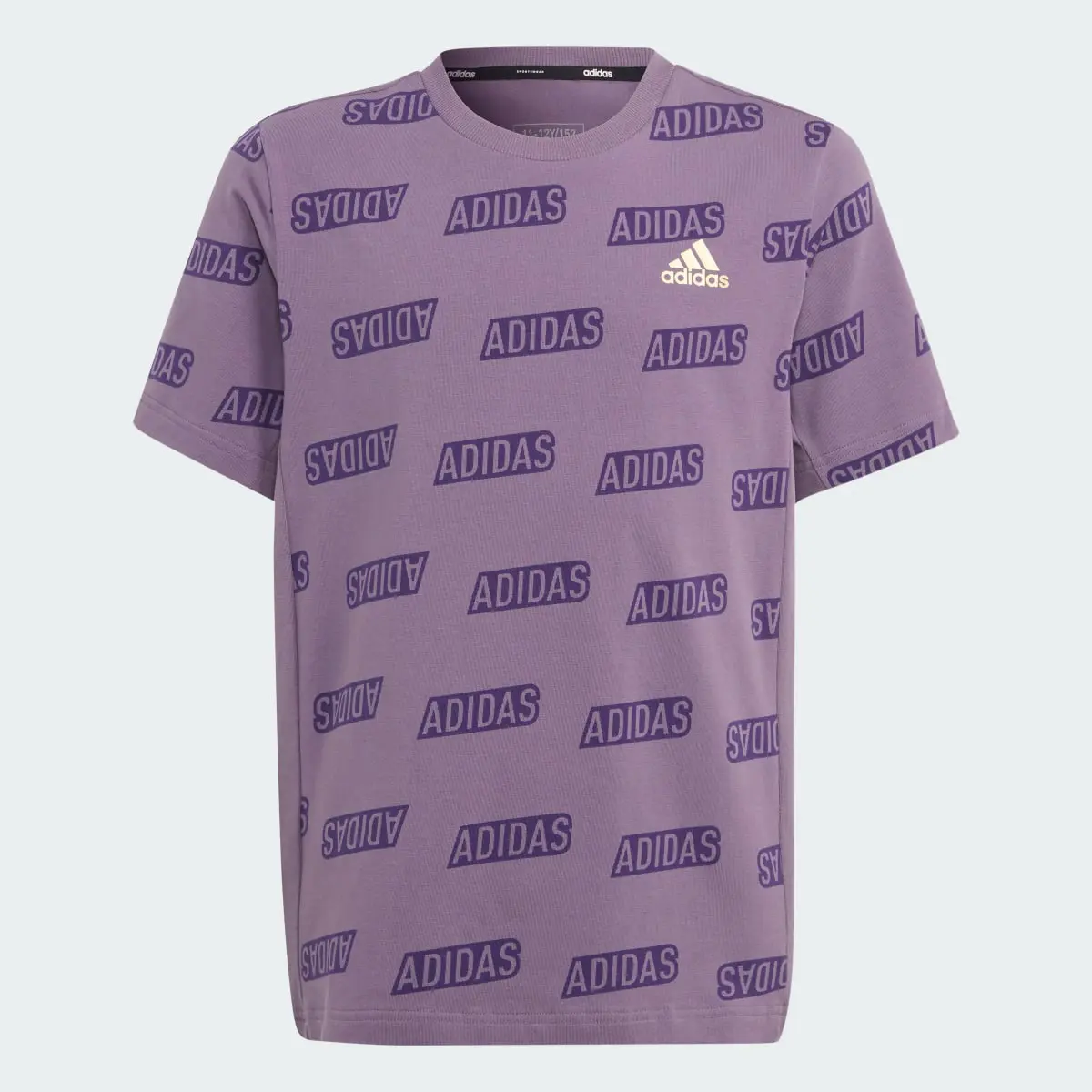 Adidas Brand Love Golden Allover Print T-Shirt Kids. 1