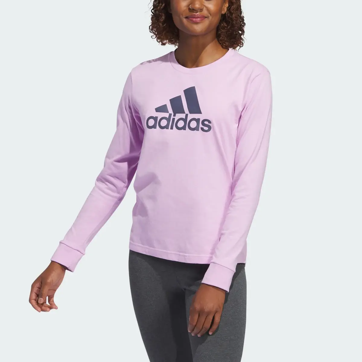 Adidas Sportswear Logo Long Sleeve Tee. 1