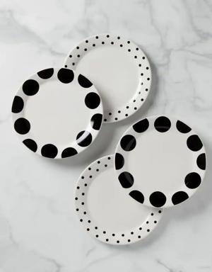 On The Dot 4-piece Dinner Plate Set