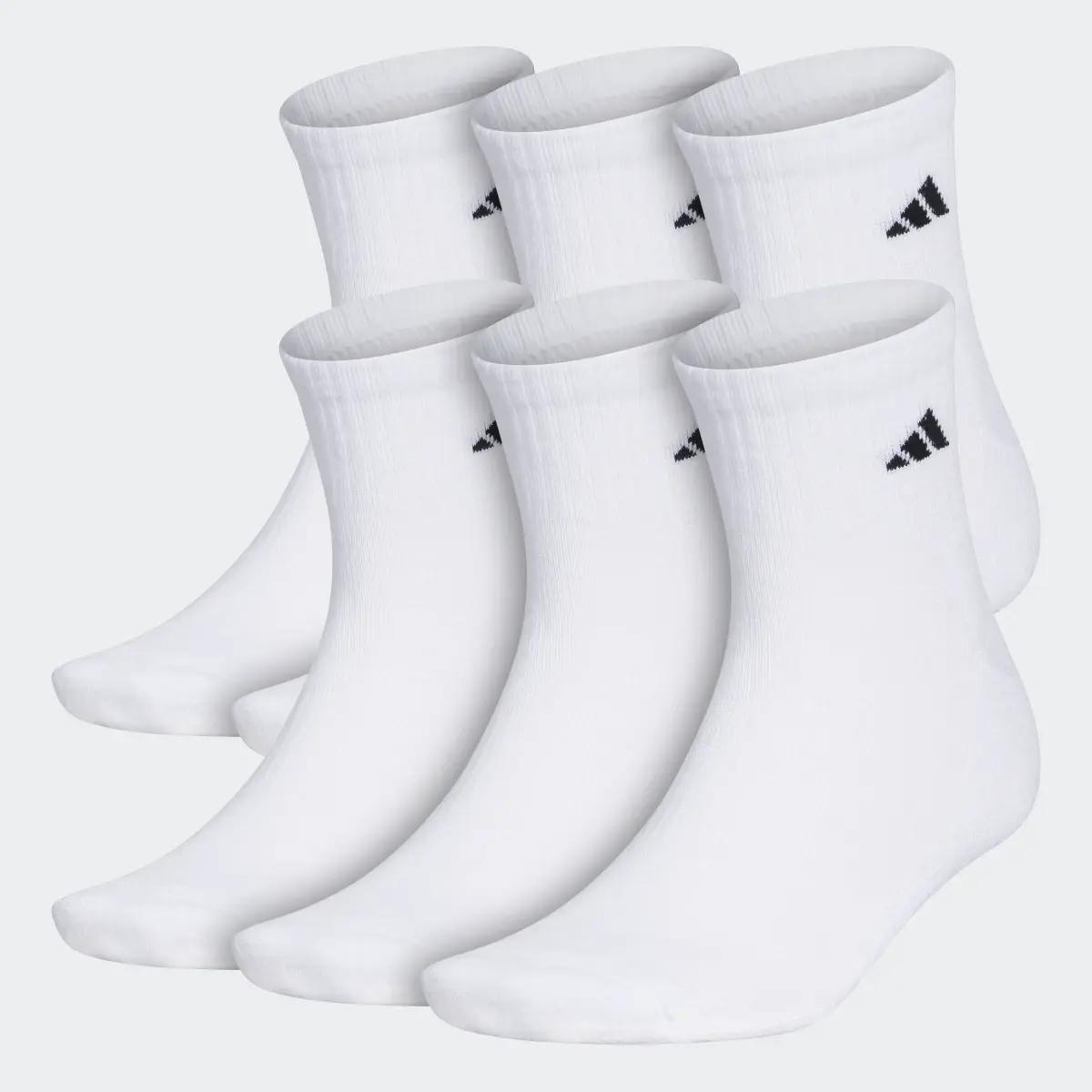 Adidas Athletic Cushioned Quarter Socks 6 Pairs XL. 1