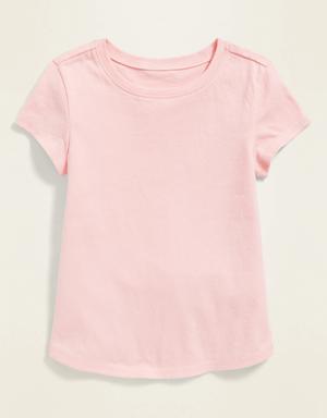 Unisex Jersey Crew-Neck T-Shirt for Toddler pink