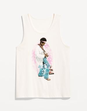 Jimi Hendrix™ Gender-Neutral Tank Top for Adults white