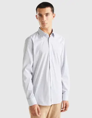 slim fit shirt in stretch cotton blend