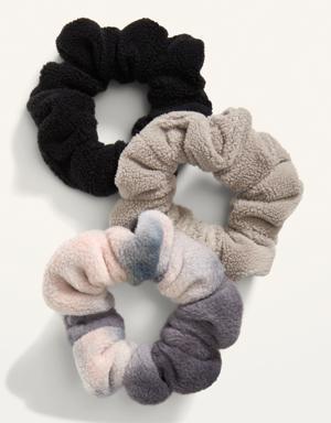 Hair Scrunchie 3-Pack for Girls gray