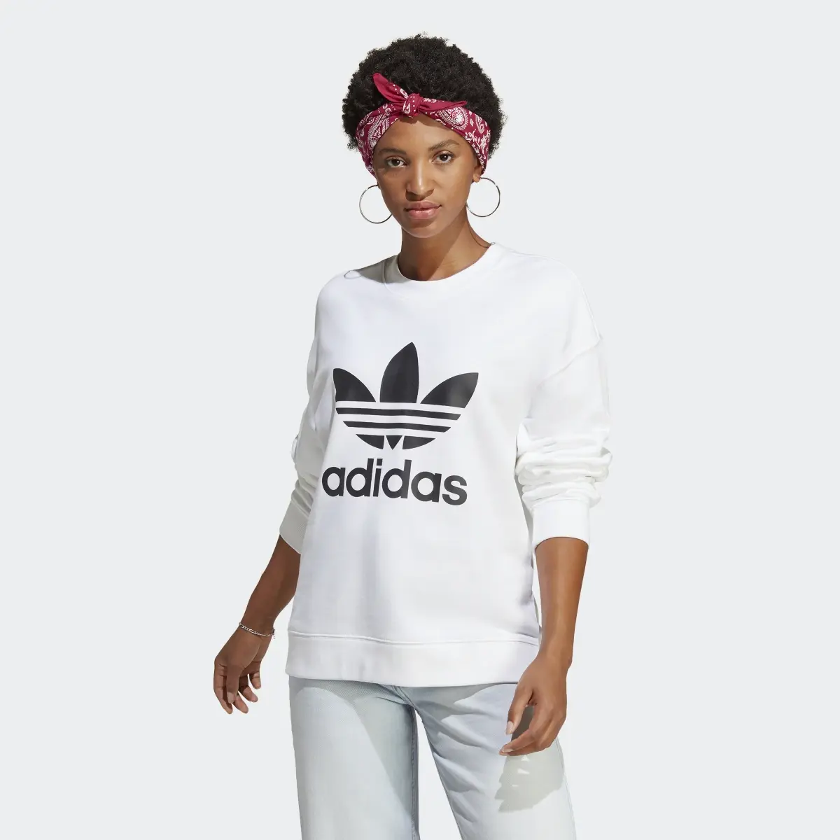 Adidas Sweat-shirt ras-du-cou Trefoil. 2