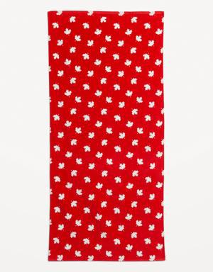 Printed Loop-Terry Beach Towel for the Family red