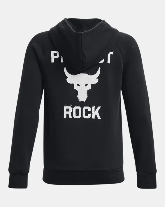 Under Armour Boys' Project Rock Rival Fleece Hoodie. 2