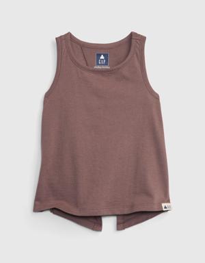 Toddler 100% Organic Cotton Mix and Match Crossback Tank Top brown