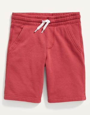Old Navy Flat-Front Fleece Jogger Shorts for Boys (At Knee) red
