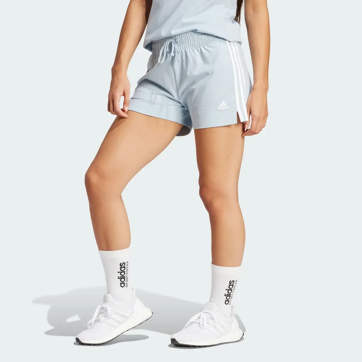 Adidas Essentials Slim 3-Stripes Shorts. 1