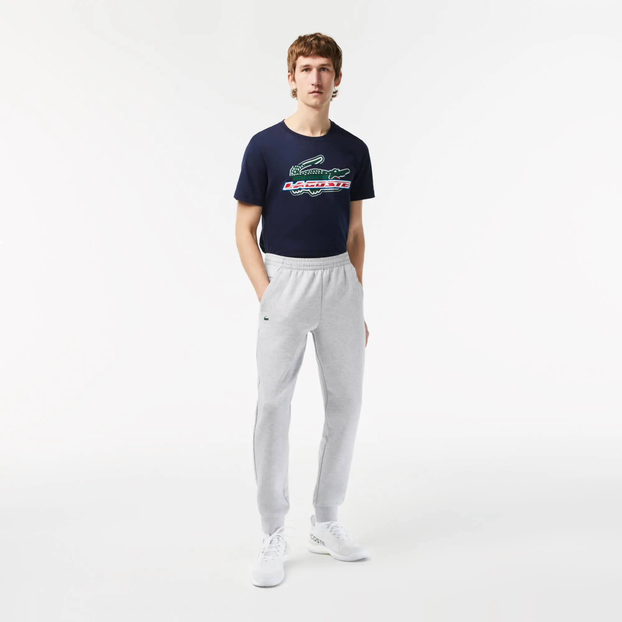 Lacoste Men’s Mesh Panels Tracksuit Pants. 1