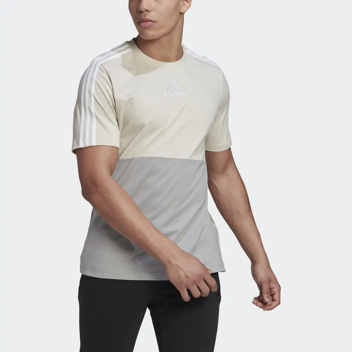 Adidas Essentials Colorblock Tee. 1