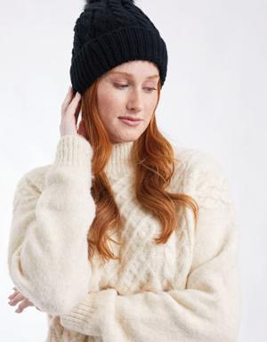 Black - Cozy Lined Hat