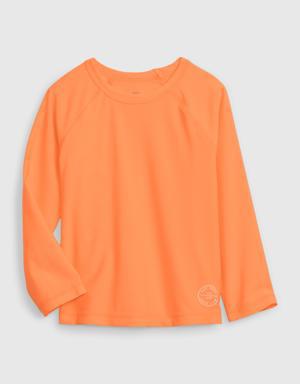 Toddler Recycled Swim Rash Guard orange