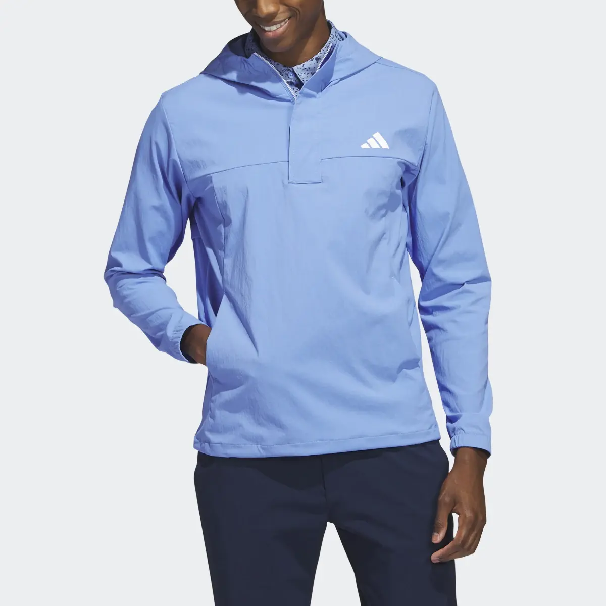 Adidas Sweat-shirt à capuche de golf à quart de zip en ripstop. 1