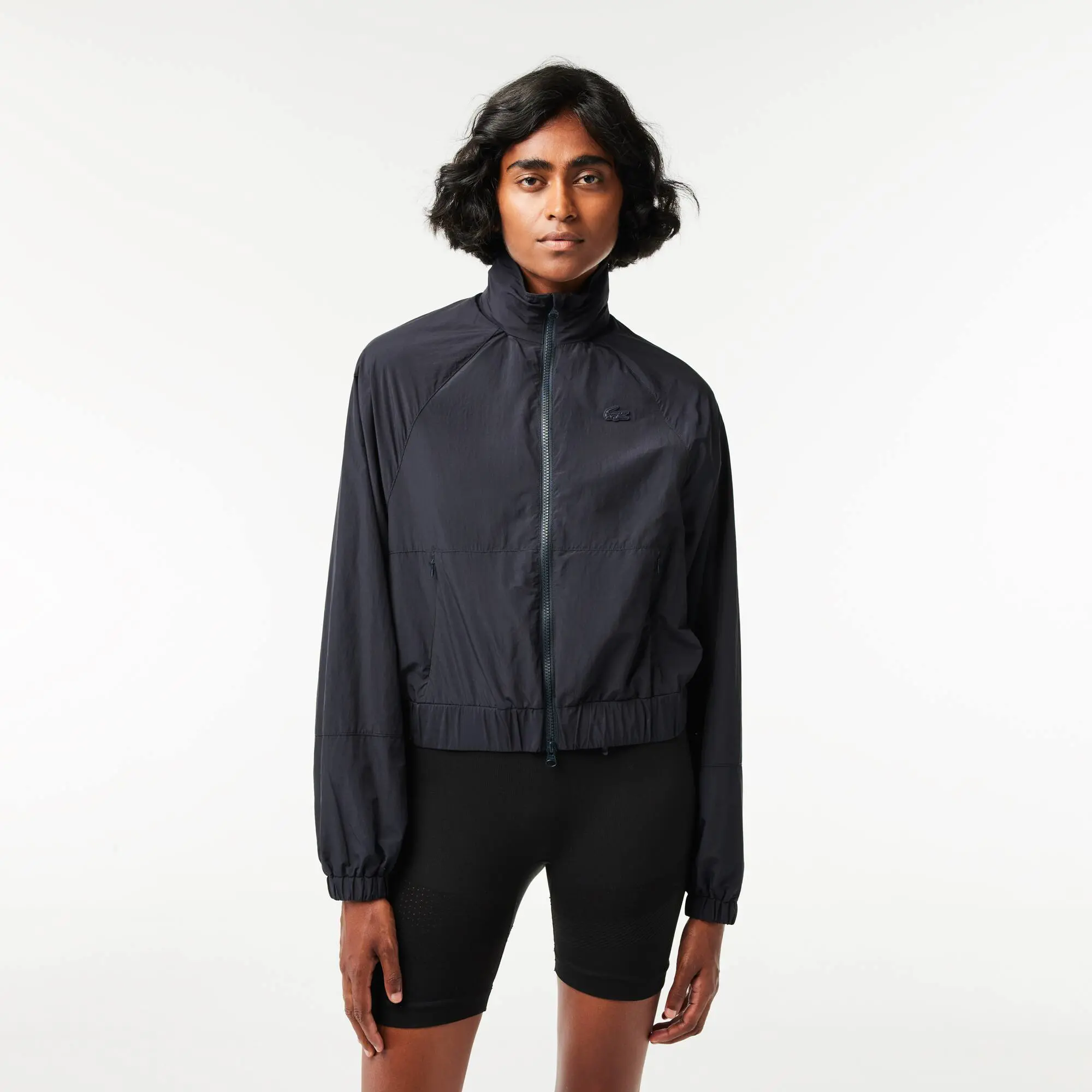 Lacoste Women's Short Zip-Up Jacket. 1