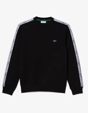 Men’s Classic Fit Logo Stripe Flannel Jogger Sweatshirt